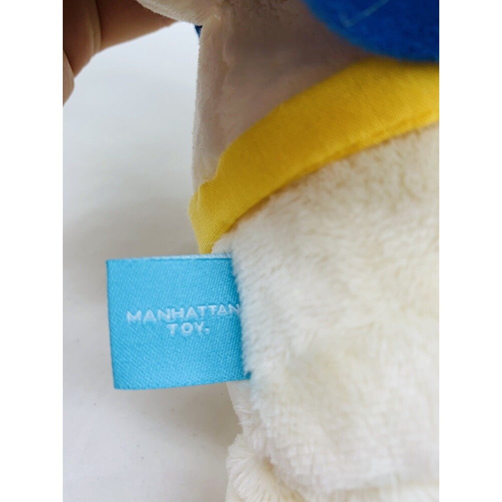 Manhattan Toy Super Hero Bunny Plush Ivory Soft Stuffed Animal Blue Cape Mask - Picture 11 of 15